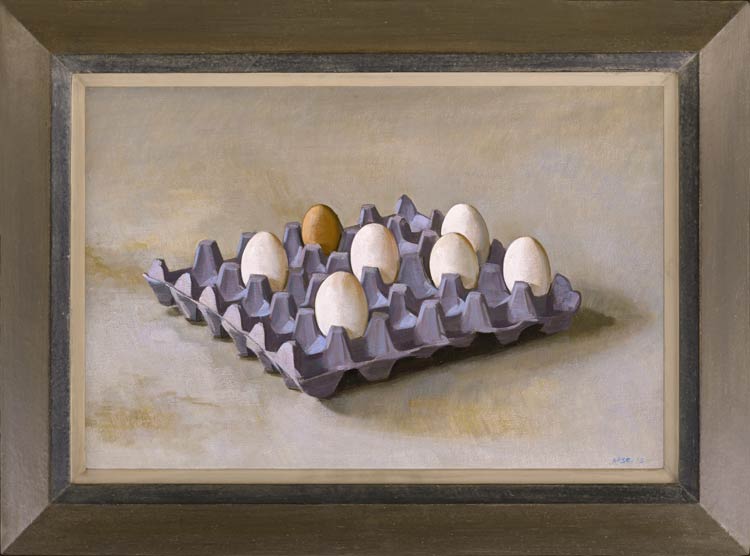 A tray of eggs