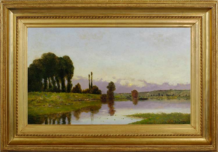 HENRI JACQUES DELPY Evening on the river