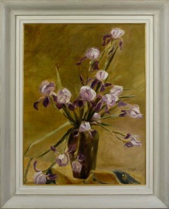 ALICE HALKETT  A vase of iris