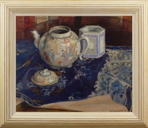 OLLE HJORTZBERG Still life with Chinese porcelain