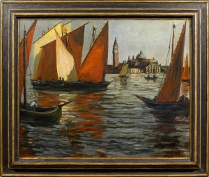 FRITZ SCHERER Venice: View of the Bacino looking towards San Giorgio