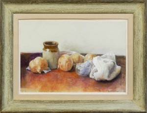 GEORGE WEISSBORT Still life with onions and a terracotta pot