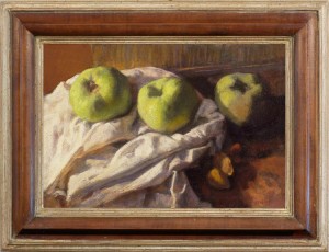 Weissbort George still life with three bramley apples